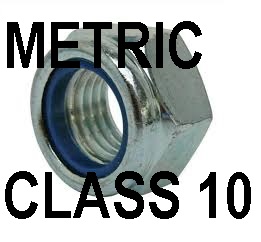 Metric Class 10 High Tensile Nylock Nuts